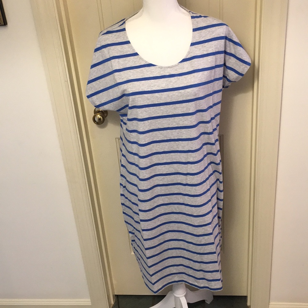 Lands’ End Stripe T- Shirt Dress NWT
